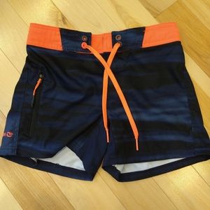 4/20$ 4-5T Olaian blue orange swim trunks board shorts